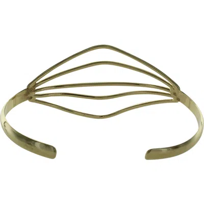 Olivia Welles Fine Lines Cuff Bracelet In Gold