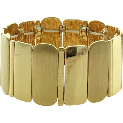 Olivia Welles Fine Lines Stretch Bracelet In Gold