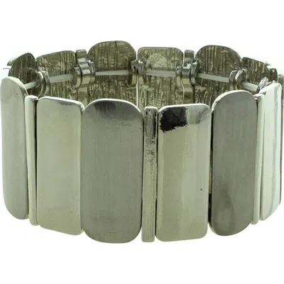 Olivia Welles Fine Lines Stretch Bracelet In Green