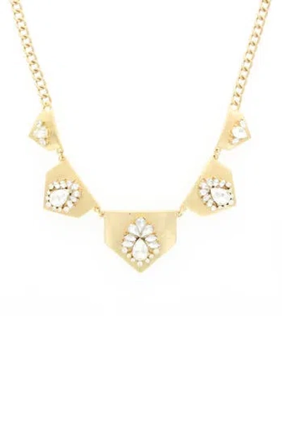 Olivia Welles Five Station Pentagon Necklace In Gold