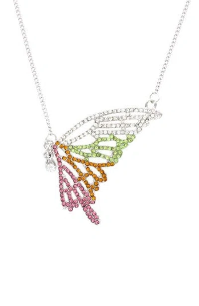 Olivia Welles Float Like A Butterfly Pendant Necklace In Metallic