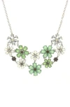 Olivia Welles Flower Power Necklace In Silver/pacific