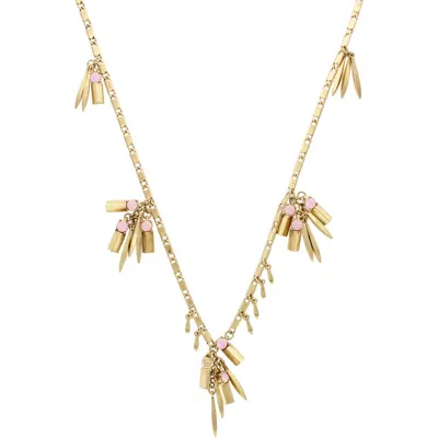 Olivia Welles Fringe Fantasy Necklace In Gold