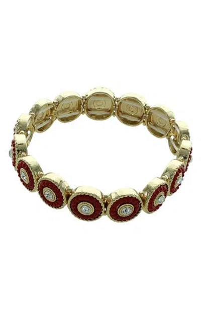 Olivia Welles Full Circle Stretch Bracelet In Gold