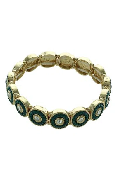 Olivia Welles Full Circle Stretch Bracelet In Gold