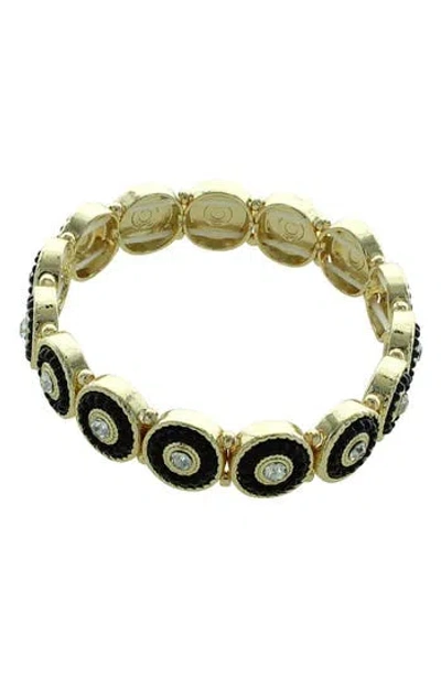 Olivia Welles Full Circle Stretch Bracelet In Gold