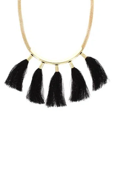 Olivia Welles Gaby Tassel Necklace In Gold