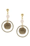 Olivia Welles Giselle Crystal & Faux Pearl Drop Earrings In Gray