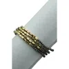 Olivia Welles Glass Beaded Stretch Bracelet In Gold
