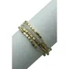 Olivia Welles Glass Beaded Stretch Bracelet In Gold