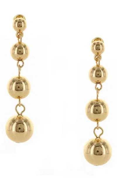 Olivia Welles Gleaming Graduated Drop Earrings In Gold