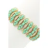 Olivia Welles Gold Plated Beaded Stretch Bracelet