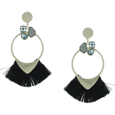 Olivia Welles Gold-plated Mamba Fringe Drop Earrings In Multi