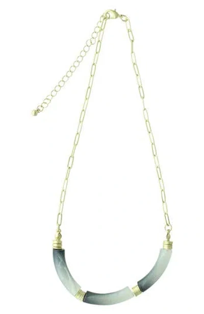 Olivia Welles Gold Plated Peyton Gradient Necklace In Metallic