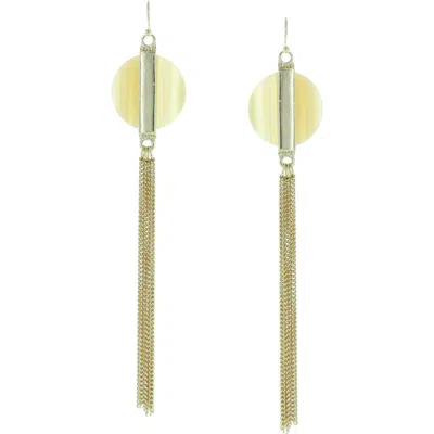 Olivia Welles Gold-plated Tula Tassel Drop Earrings In Metallic