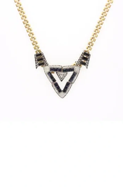 Olivia Welles Gracie Crystal Pendant Necklace In Gold