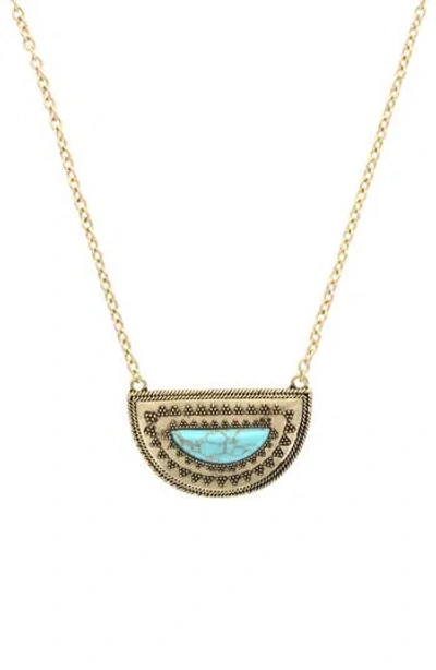 Olivia Welles Half Circle Pendant Necklace