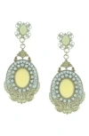 Olivia Welles Harper Statement Earrings In Gold/white