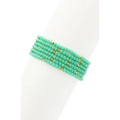 Olivia Welles Heat Of The Summer Beaded Stretch Bracelet In Multi