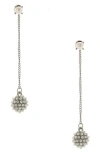 Olivia Welles Helene Faux Pearl Cluster Drop Earrings