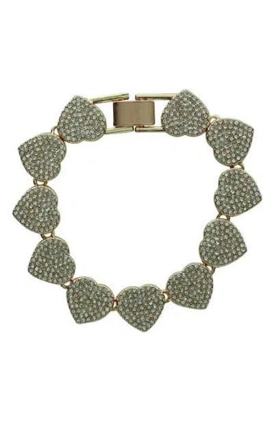 Olivia Welles Icy Heart Bracelet In Multi