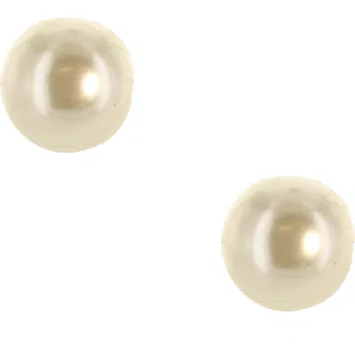 Olivia Welles Imitation Pearl Stud Earrings In Gray