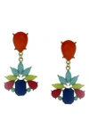 Olivia Welles Irena Faceted Drop Earrings In Gold/multi
