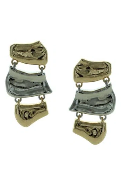 Olivia Welles Isabel Sculpted Drop Earrings In Multi