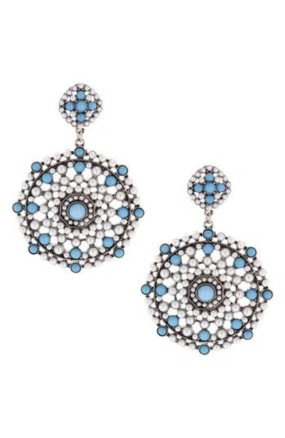 Olivia Welles Isadela Stone Drop Earrings In Multi
