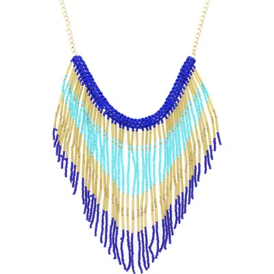 Olivia Welles Island Getaway Bib Necklace In Neutral