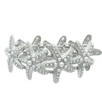 Olivia Welles Island Star Stretch Bracelet In Silver
