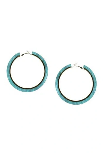 Olivia Welles Jacklyn Resin Hoop Earrings In Multi