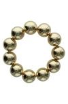 Olivia Welles Jenny Beaded Faux Pearl Bracelet In Gold