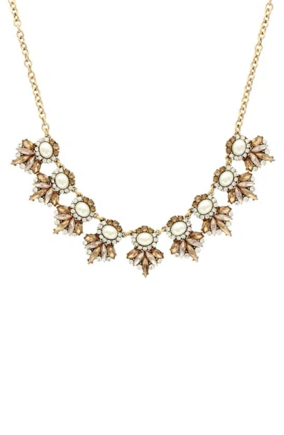 Olivia Welles Juliet Cluster Frontal Necklace In Gold