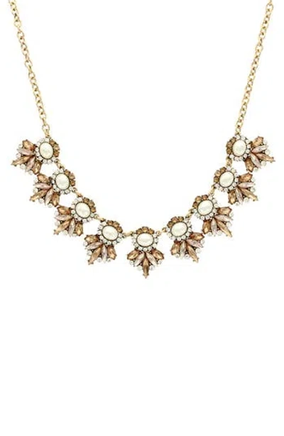 Olivia Welles Juliet Cluster Frontal Necklace In Gold