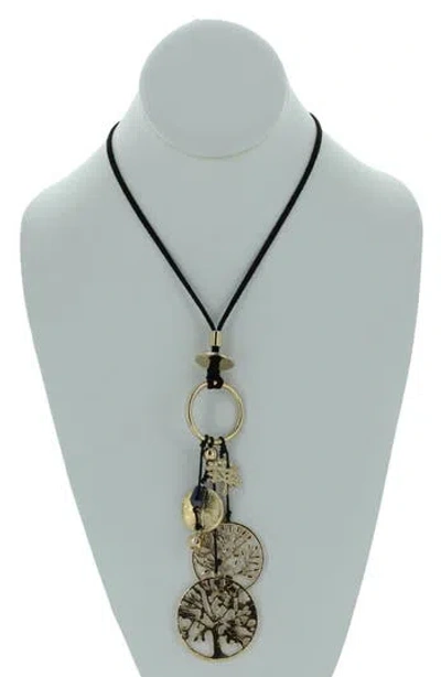 Olivia Welles Juliska Tree Of Life Pendant Necklace In Gold