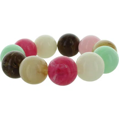 Olivia Welles June Beaded Bracelet In Pink