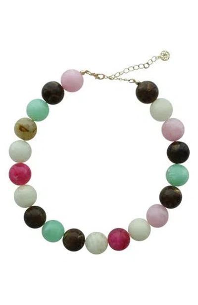 Olivia Welles June Beaded Necklace In Multi