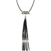 Olivia Welles Kaleen Fringe Tassel Pendant Necklace