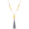 Olivia Welles Kaleidoscope Necklace In Yellow