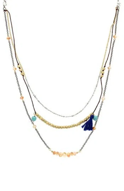 Olivia Welles Kallee Layered Necklace In Silver