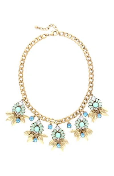 Olivia Welles Kalli Dangle Crystal Necklace In Gold