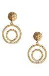 Olivia Welles Kari Circle Drop Earrings In Gold