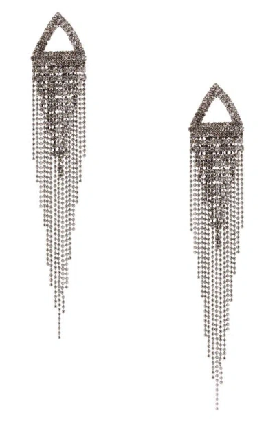 Olivia Welles Katherine Fringe Drop Earrings In Metallic