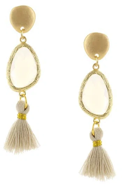 Olivia Welles Kathleen Fringe Drop Earrings