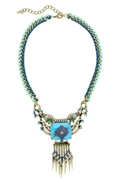 Olivia Welles Kaya Spike Pendant Necklace In Metallic