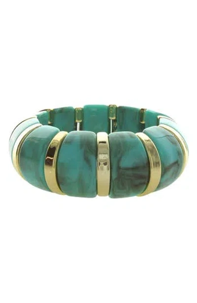 Olivia Welles Kenze Boho Bangle Bracelet In Blue