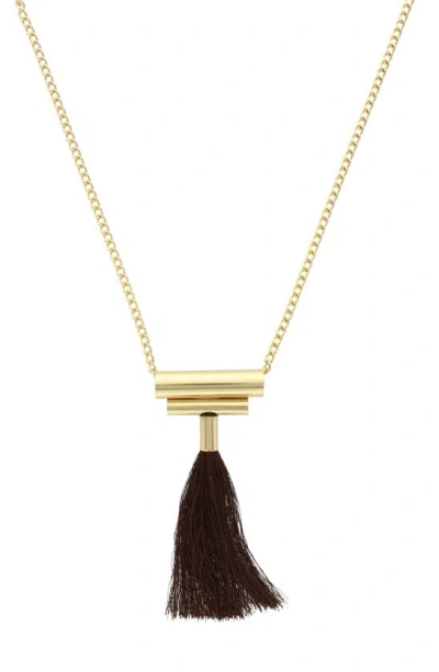 Olivia Welles Kimmy Tassel Necklace In Gold