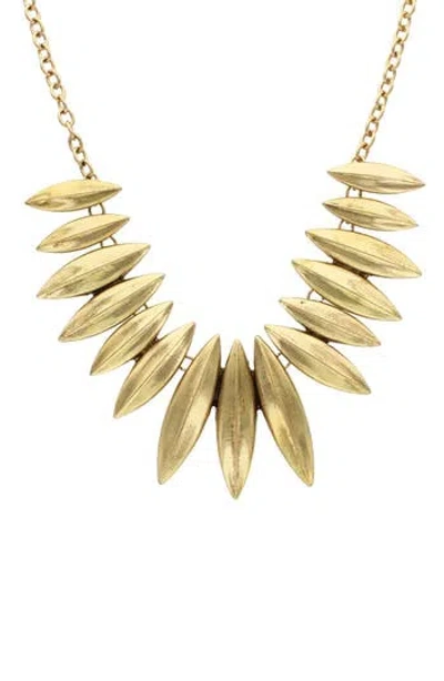Olivia Welles Kiona Spike Necklace In Gold