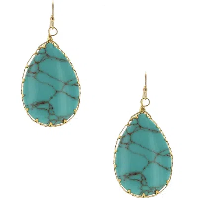 Olivia Welles Klara Cabochon Teardrop Earrings